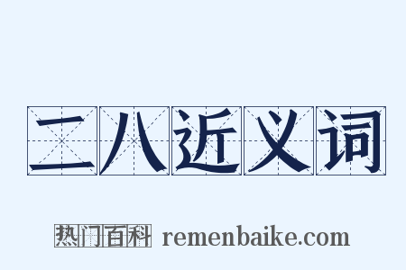 二八近义词是什么意思的图片